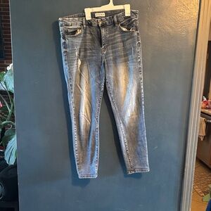 Trendy Distressed Blue Jeans